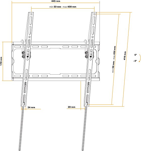 TV Mount AlzaErgo TE321 Essential folding 32