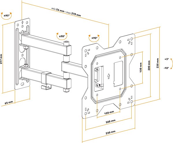 TV Mount AlzaErgo ME680 Essential Articulated 23