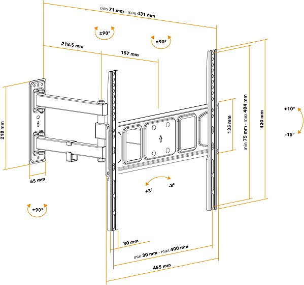 TV Mount AlzaErgo ME630 Essential Articulating 32