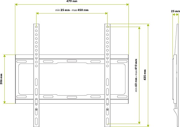 TV Mount AlzaErgo F205B Fixed Frame 32