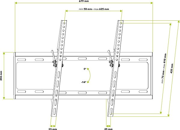 TV Mount AlzaErgo T305B Foldable Frame 37