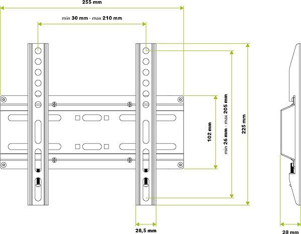 TV Mount AlzaErgo F110B Fixed Plate 23