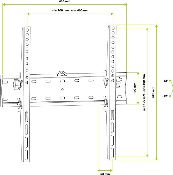 TV Mount AlzaErgo T215B Foldable Curved 32