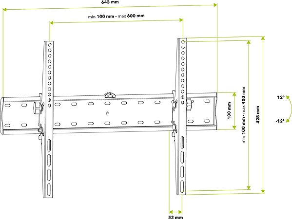 TV Mount AlzaErgo T315B Curved hinged 37