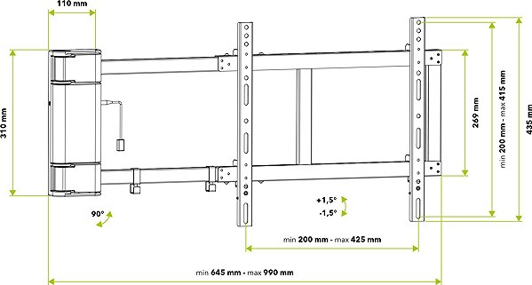 TV Mount AlzaErgo E205B Electric 32