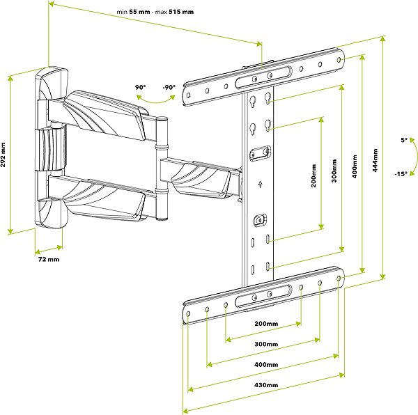TV Mount AlzaErgo M515B Articulated 32