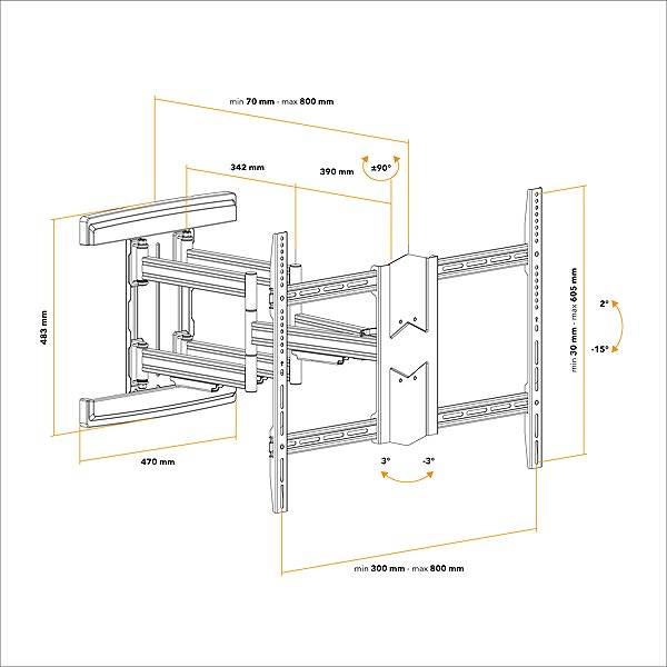 TV Mount AlzaErgo MXL620 Advanced XL Articulated 43