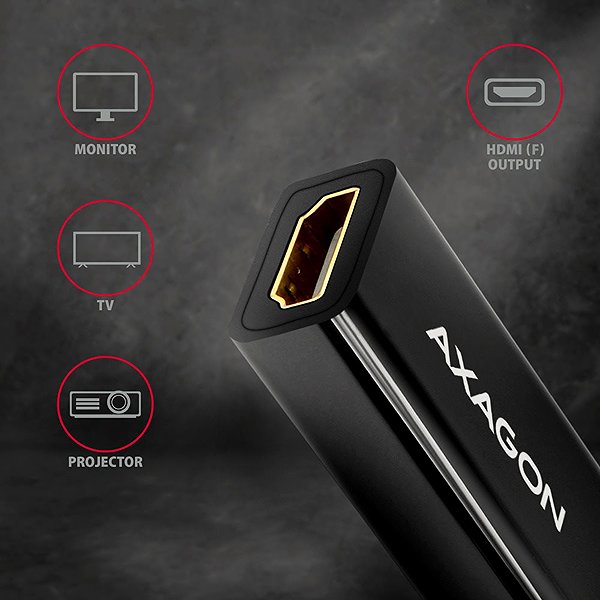 Adapter AXAGON RVD-HI14N, DisplayPort -> HDMI 1.4 adapter, 4K/30Hz ...