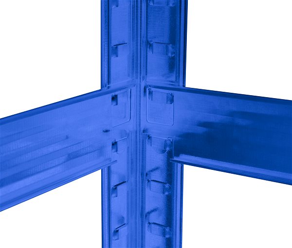 Shelving Unit Aga Metal shelf 180 × 90 × 40 cm 5 shelves blue ...
