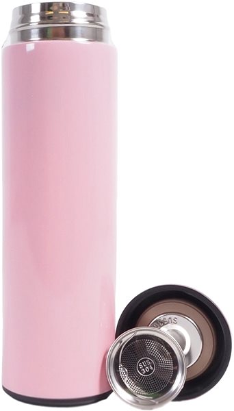 Thermos Aga Thermos with thermometer 500 ml pink .