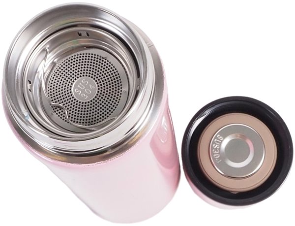 Thermos Aga Thermos with thermometer 500 ml pink .