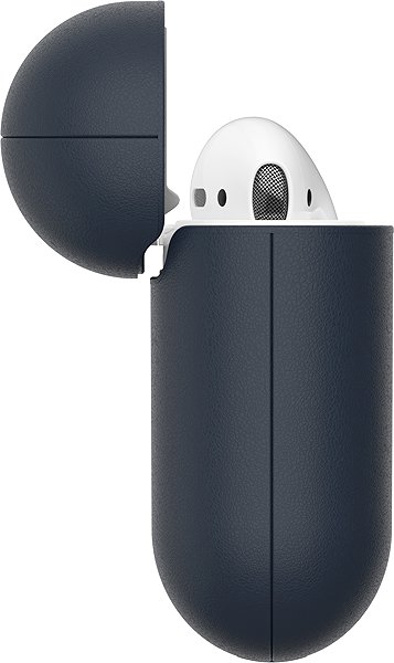 Headphone Case AlzaGuard Genuine Leather Case for AirPods 1st and 2nd generation - blue ...