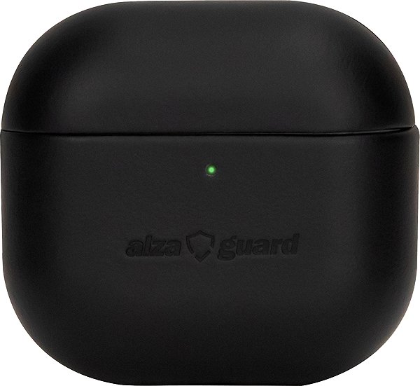 Headphone Case AlzaGuard Genuine Leather Case for AirPods 4 black ...