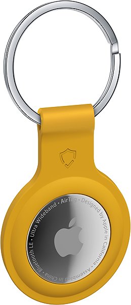 AirTag Key Ring AlzaGuard Silicone Keychain for Airtag yellow ...