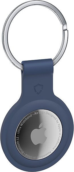 AirTag Key Ring AlzaGuard Silicone Keychain for Airtag blue ...