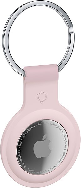 AirTag Key Ring AlzaGuard Silicone Keychain for Airtag pink ...