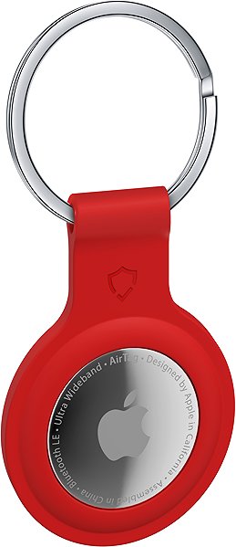 AirTag Key Ring AlzaGuard Silicone Keychain for Airtag red ...
