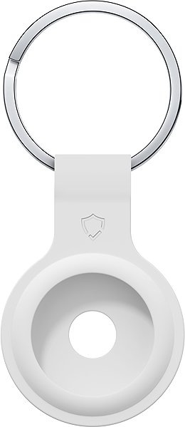 AirTag Key Ring AlzaGuard Silicone Keychain for Airtag white ...