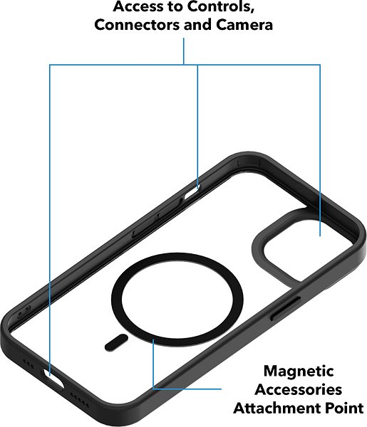 Telefon tok AlzaGuard iPhone 13 Compatible with Magsafe TPU átlátszó tok ...