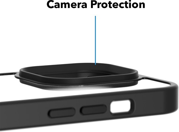 Handyhülle AlzaGuard Clear TPU Case Kompatibel mit Magsafe für iPhone 15 Pro schwarz ...