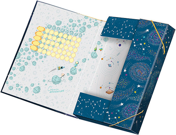 Einbände für Hefte ARGUS Heftbox für A4-Hefte „Cosmic Adventure“ ...