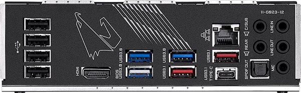 Motherboard GIGABYTE X570 AORUS PRO Connectivity (ports)
