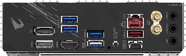 Motherboard GIGABYTE B550I AORUS PRO AX Connectivity (ports)