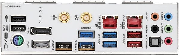 Motherboard GIGABYTE B550 VISION D-P Connectivity (ports)