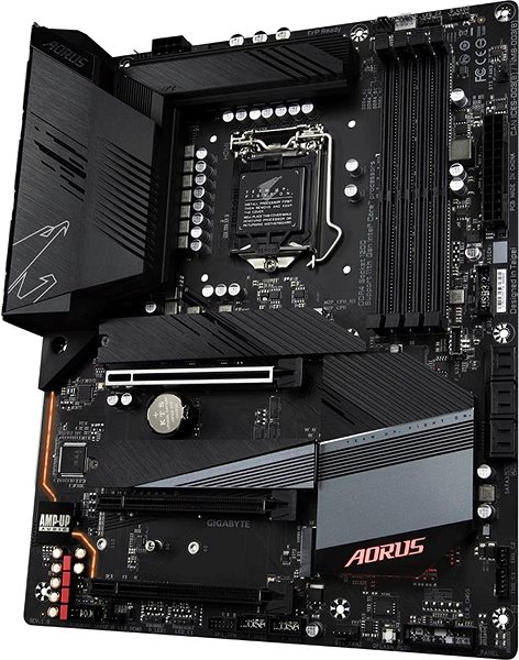 Motherboard GIGABYTE B560 AORUS PRO AX Lateral view