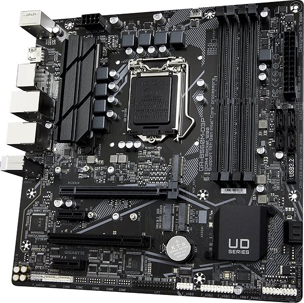 Motherboard GIGABYTE B560M D3P Lateral view
