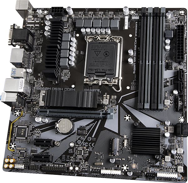 Motherboard GIGABYTE B660M DS3H DDR4 Lateral view