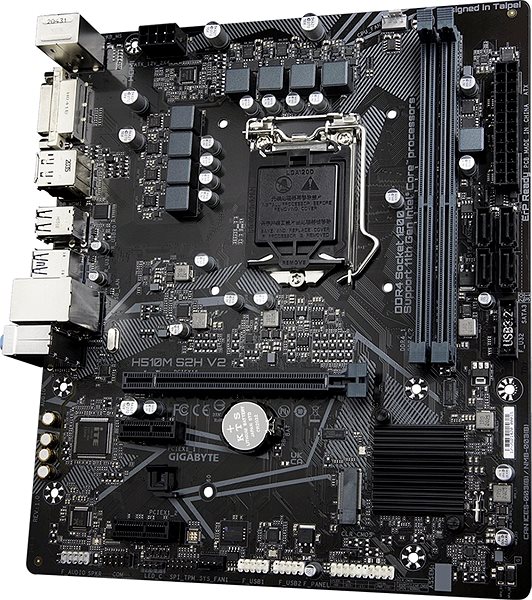 Motherboard GIGABYTE H510M S2H V2 Lateral view