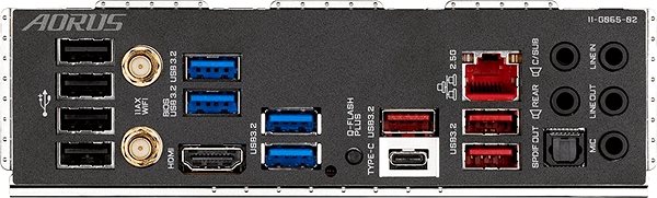 Motherboard GIGABYTE X570S AORUS ELITE AX Connectivity (ports)