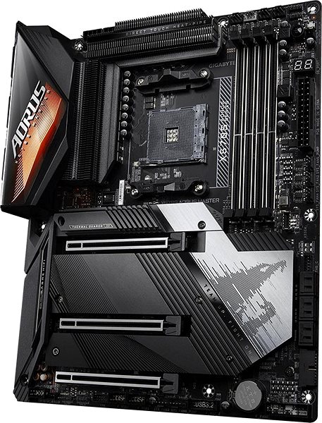 Motherboard GIGABYTE X570S AORUS MASTER Lateral view