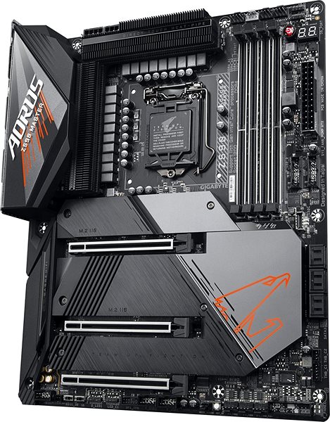 Motherboard GIGABYTE Z590 AORUS MASTER Lateral view