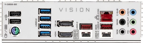 Alaplap GIGABYTE Z590 VISION G Csatlakozási lehetőségek (portok)