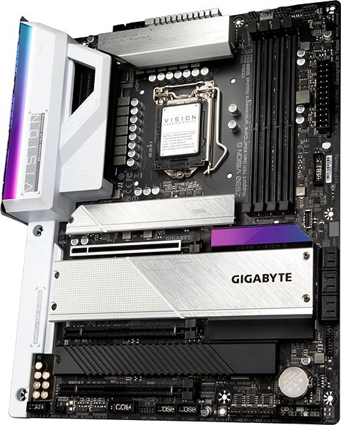 Motherboard GIGABYTE Z590 VISION G Lateral view