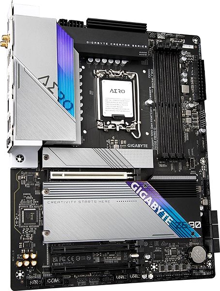 Motherboard GIGABYTE Z690 AERO G Lateral view