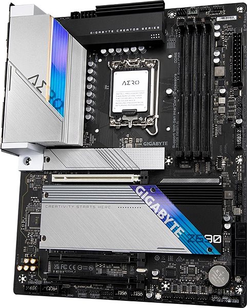 Motherboard GIGABYTE Z690 AERO G Lateral view
