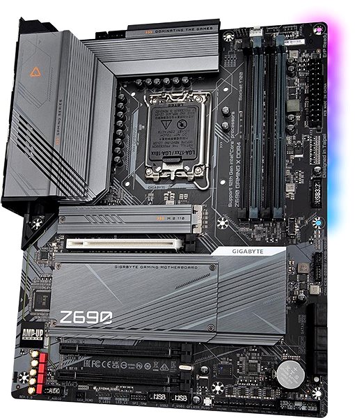 Motherboard GIGABYTE Z690 GAMING X DDR4 Mainboard Seitlicher Anblick