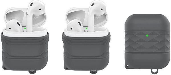 Headphone Case AhaStyle Waterproof Cover Airpods 1 & 2 Grey Features/technology