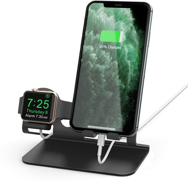 Phone Holder AhaStyle Stand for Mobile Phones and Watches 2-in-1 Black Lifestyle