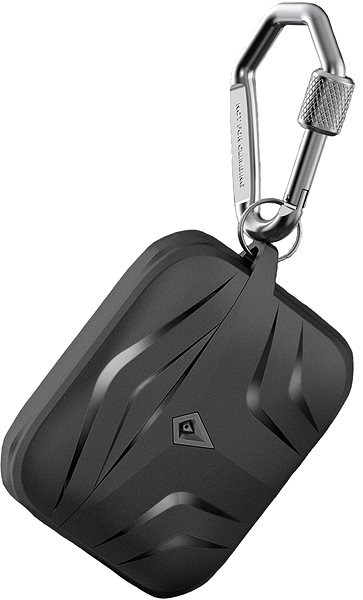 Kopfhörer-Hülle AhaStyle TPU Rugged Case Airpods Pro - schwarz Seitlicher Anblick