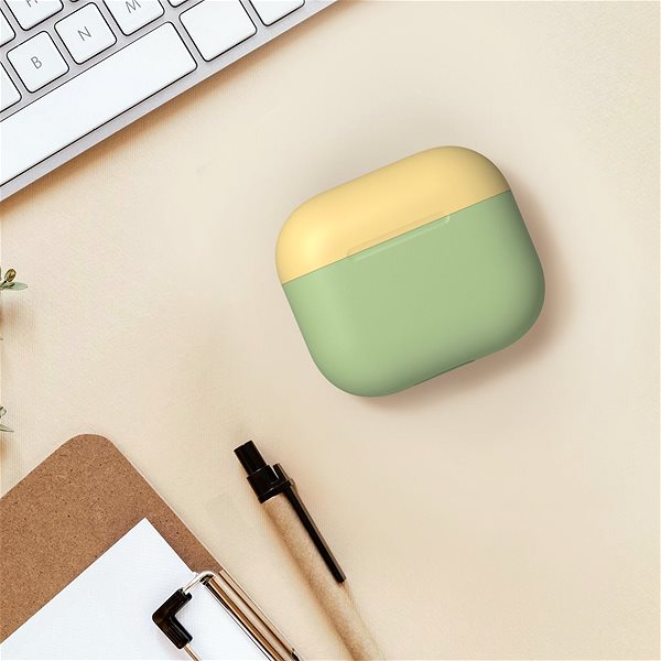 Headphone Case Ahastyle Silicone Cover for AirPods 3 Green-yellow Lifestyle