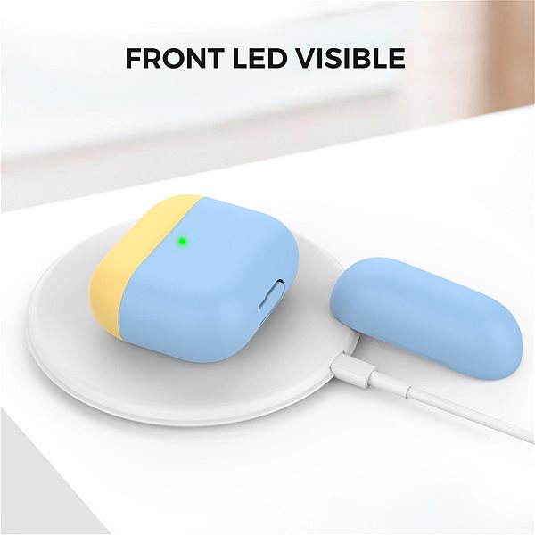 Headphone Case Ahastyle Silicone Cover for AirPods 3 Sky-blue-yellow Features/technology