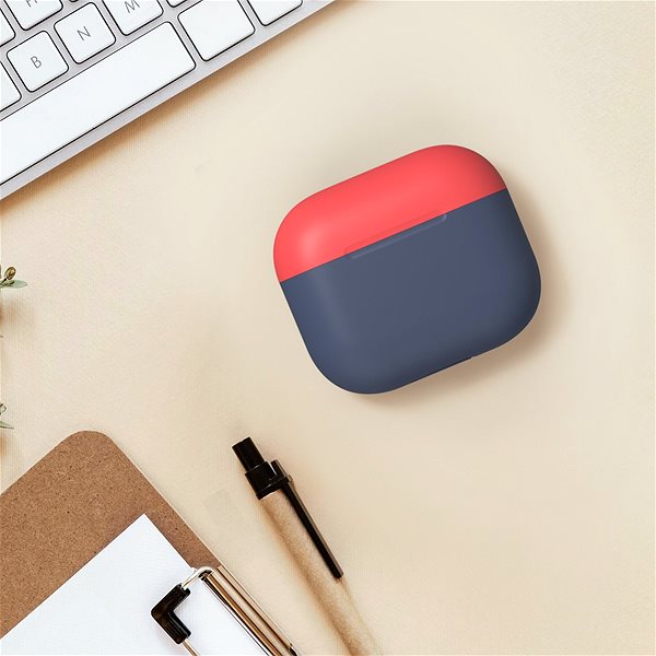 Headphone Case Ahastyle Silicone Cover for AirPods 3 Navy-Blue-Red Lifestyle