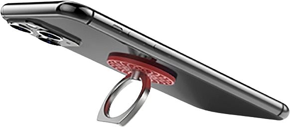 Phone Holder AhaStyle Magnetic Finger Holder, Black and Red Lifestyle