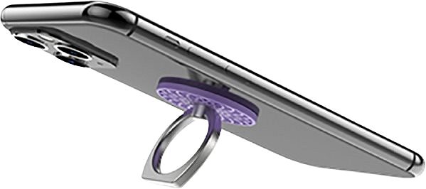 Držiak na mobil AhaStyle magnetický držiak na prst červený a fialový Lifestyle