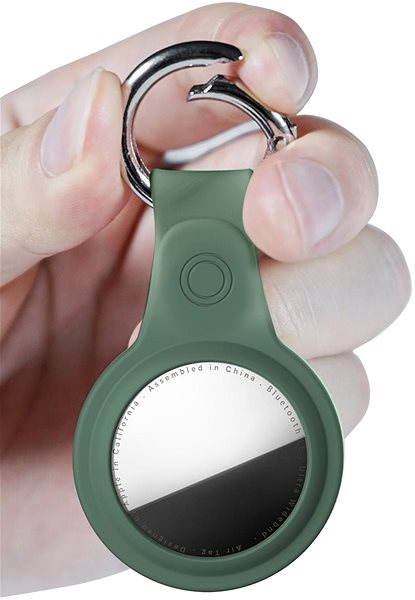 AirTag Key Ring AhaStyle Premium TPU Case for Apple AirTag Green Lifestyle