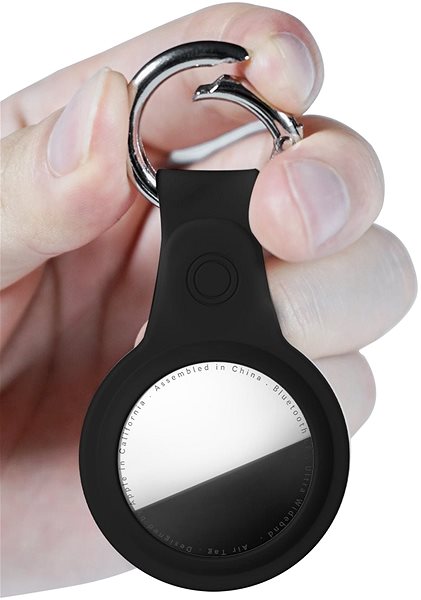 AirTag Schlüsselanhänger AhaStyle Premium-TPU-Hülle für Apple AirTag schwarz Lifestyle